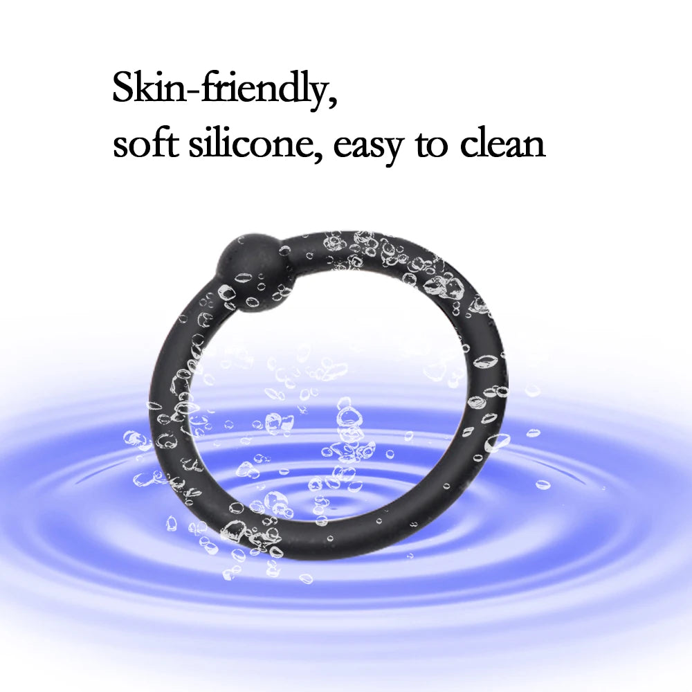 Semen Lock Ring Flexible Mate Bondage Erection Ball Ring Delay Ejaculation Reusable Enlargement Ball Stretcher Sex Toys for Men