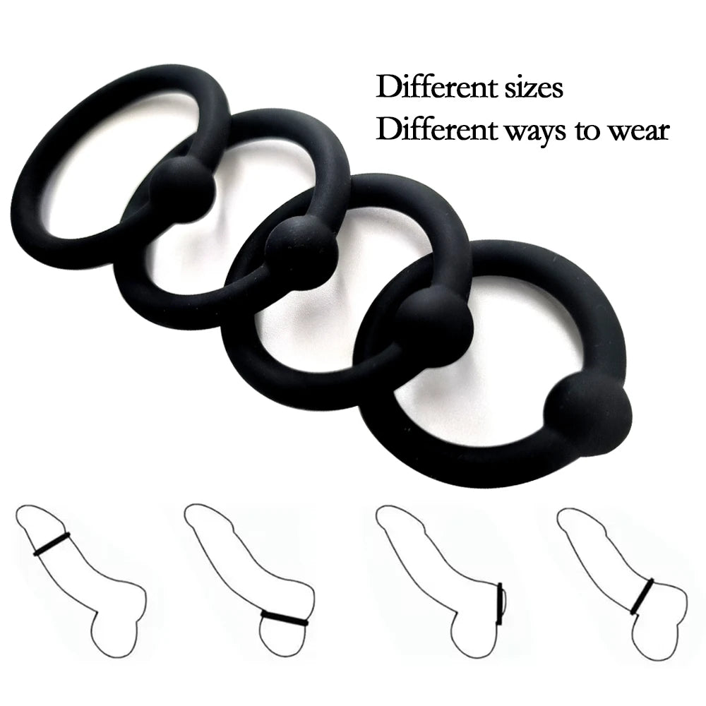Semen Lock Ring Flexible Mate Bondage Erection Ball Ring Delay Ejaculation Reusable Enlargement Ball Stretcher Sex Toys for Men