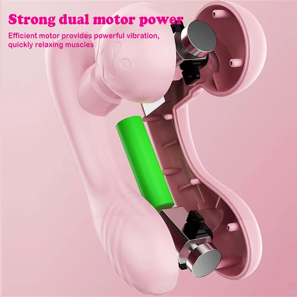 Dual-Head Dual-Motor MINI Massager | Rechargeable Portable Muscle Relaxation Massager & Vibrator for Women