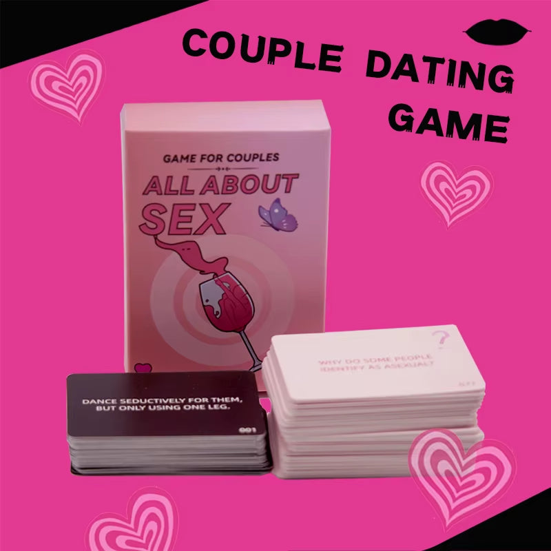 All about Sex, an Exciting Original Card Game for Couples, Elevate Your Evenings with Fun and Joy, 2 Players, 20+Mins, Age 16+
