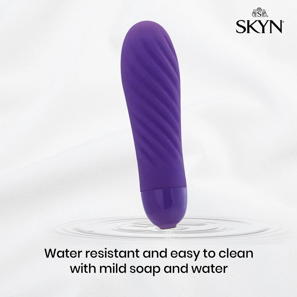 SKYN Shiver Bullet Massager Vibrator, 7 Speeds, Purple