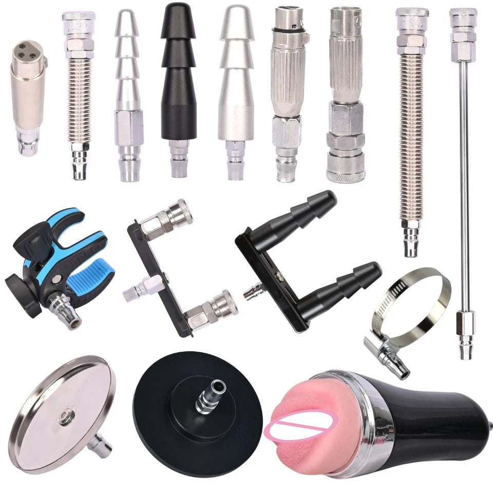 Sex Machine Multi Attachments Optional Sex Toys Suction Cup Vac-U-Lock Bendable Spring Connector Extension for Women