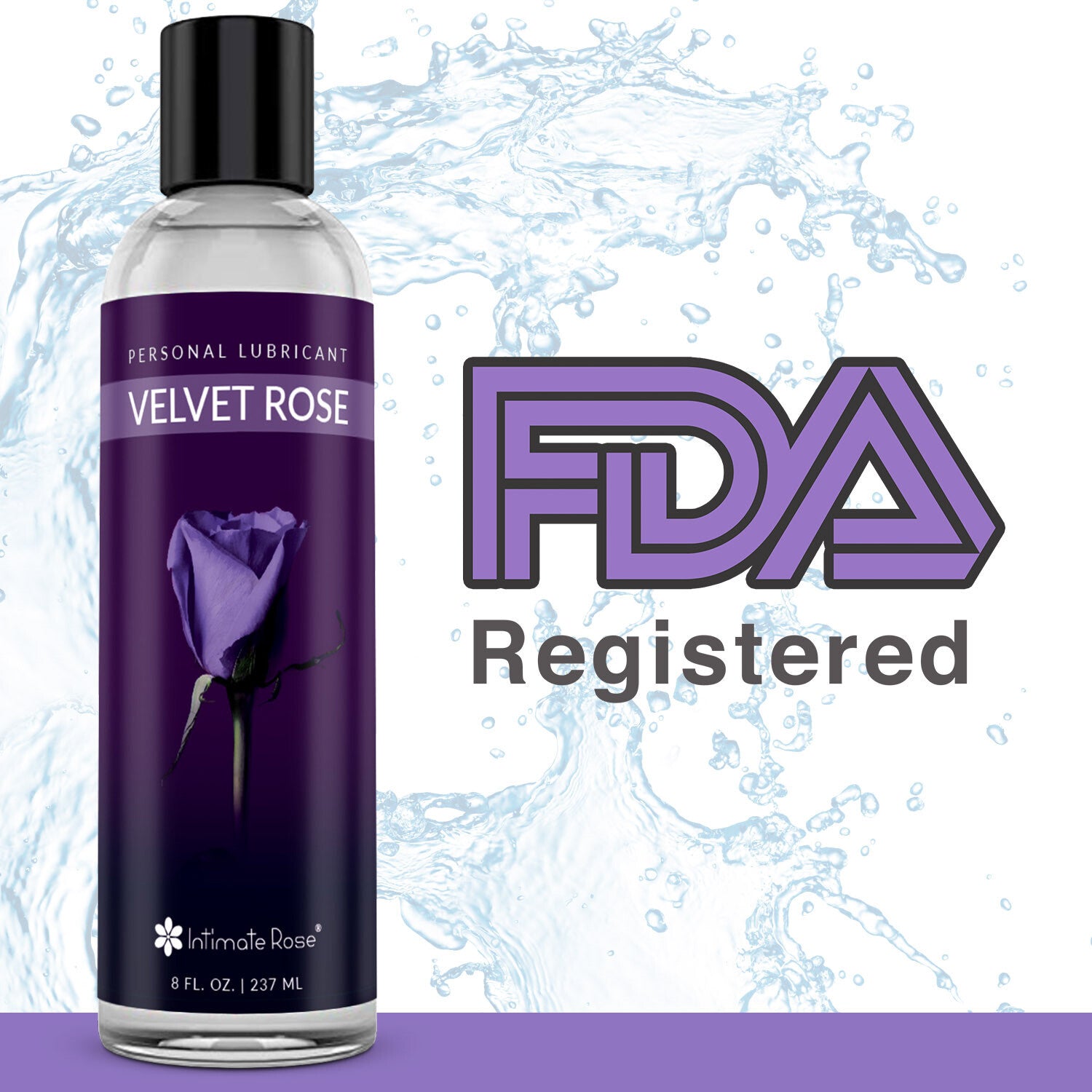Personal Lubricant Water Based Lube Long Lasting Uni-Sex Lube USA Velvet Rose