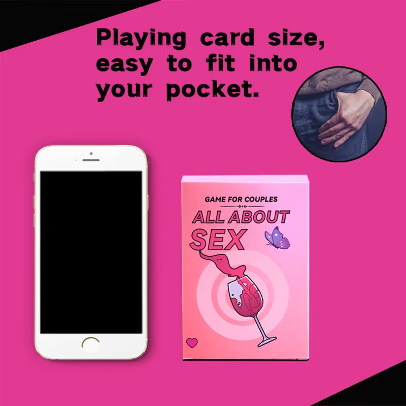 All about Sex, an Exciting Original Card Game for Couples, Elevate Your Evenings with Fun and Joy, 2 Players, 20+Mins, Age 16+